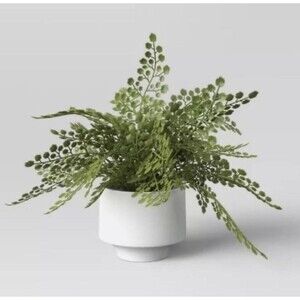 Threshold 14” Faux Fern Modern Ceramic Pot Artificial Arrangement - New